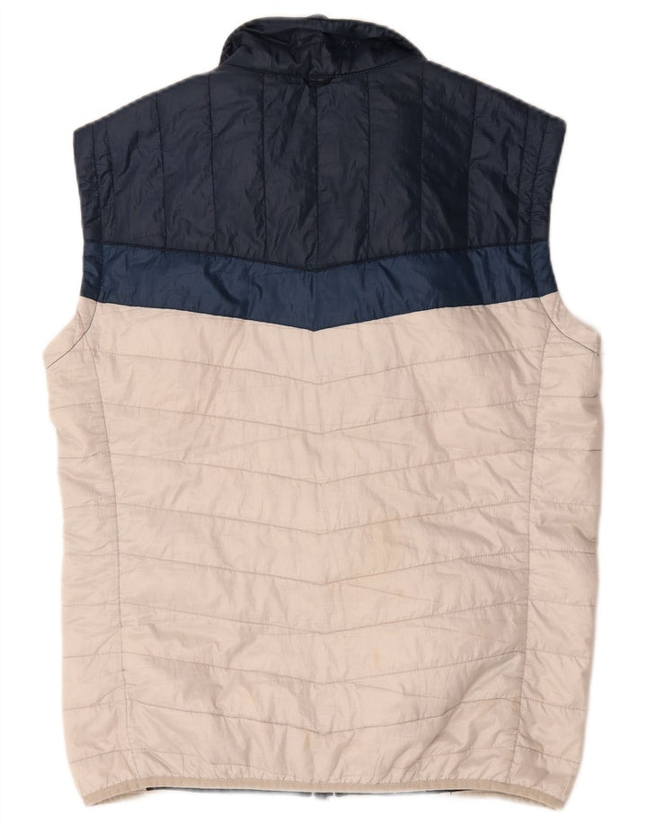 Timberland Mens Padded Gilet UK 38 Medium White Colourblock Polyester