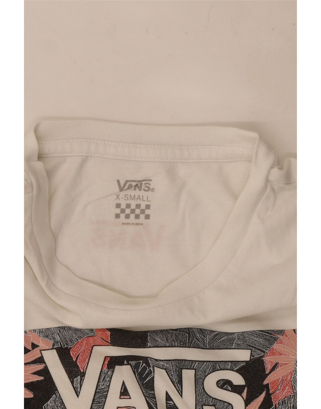 Vans Womens Graphic T-Shirt Top UK 6 XS White