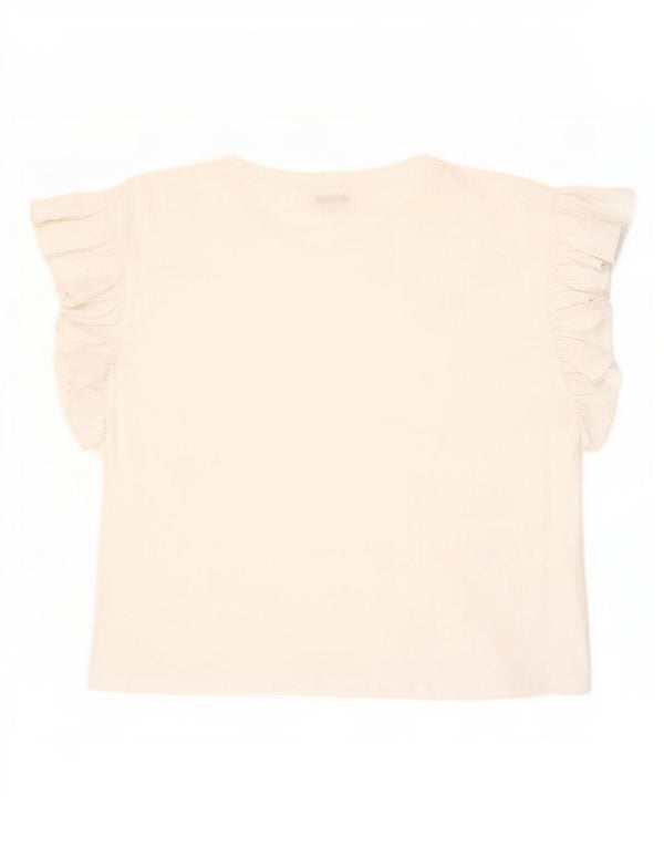 Zara Womens T-Shirt Top UK 16 Large White Cotton