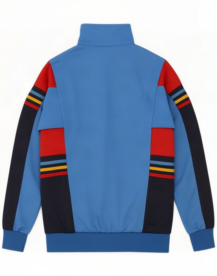 POP 84 Mens Tracksuit Top Jacket Small Blue Colourblock