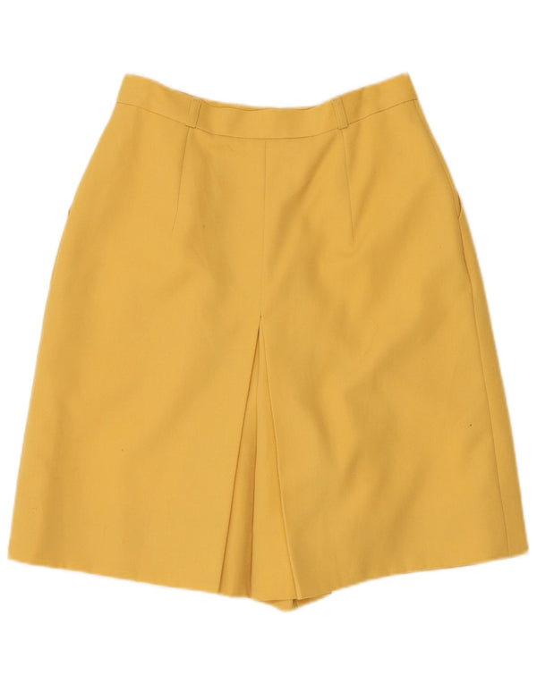 Vintage Womens High Waist Pegged Chino Shorts IT 44 Medium W28 Yellow