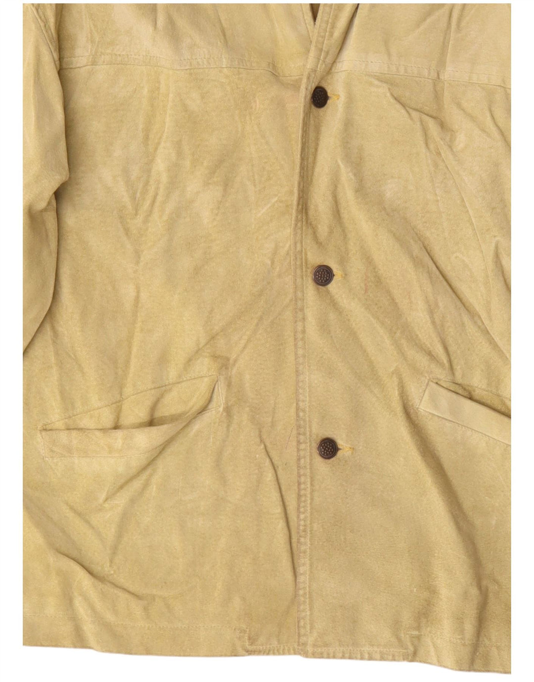 Colombus Mens Suede Jacket UK 38 Medium Yellow