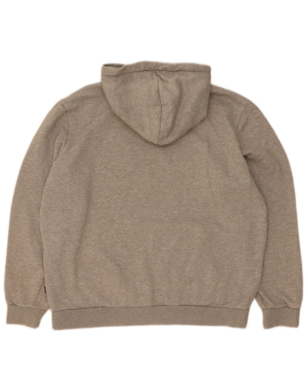 Puma Mens Graphic Hoodie Jumper Large Grey Flecked Cotton