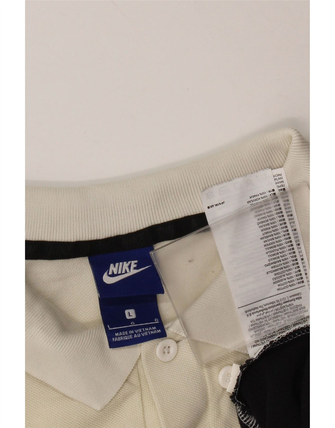 NIKE Mens Polo Shirt Large Multicoloured Colourblock Cotton