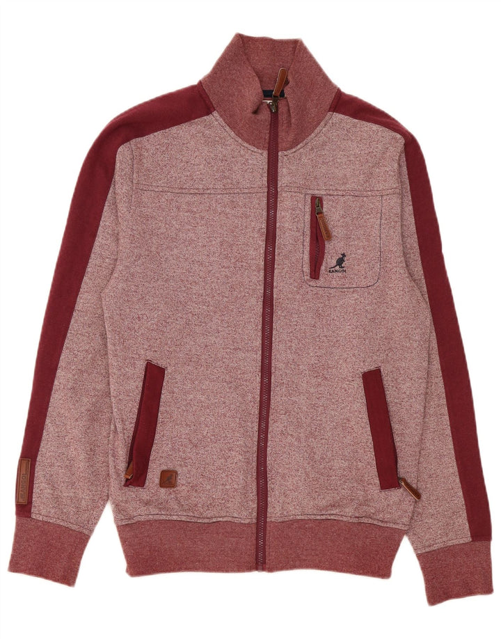 Kangol Mens Tracksuit Top Jacket Medium Burgundy