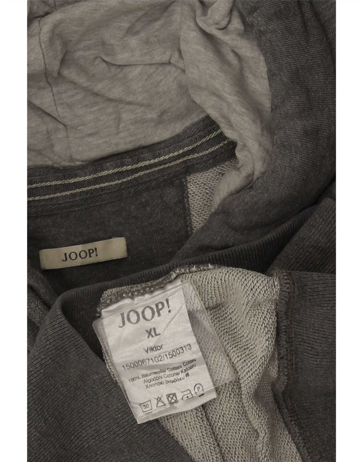 Joop Mens Graphic Hoodie Jumper XL Grey Cotton