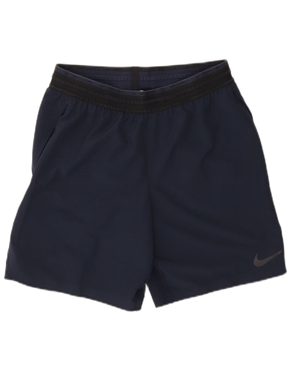 Nike Mens Dri Fit Sport Shorts Medium  Navy Blue Colourblock Polyester