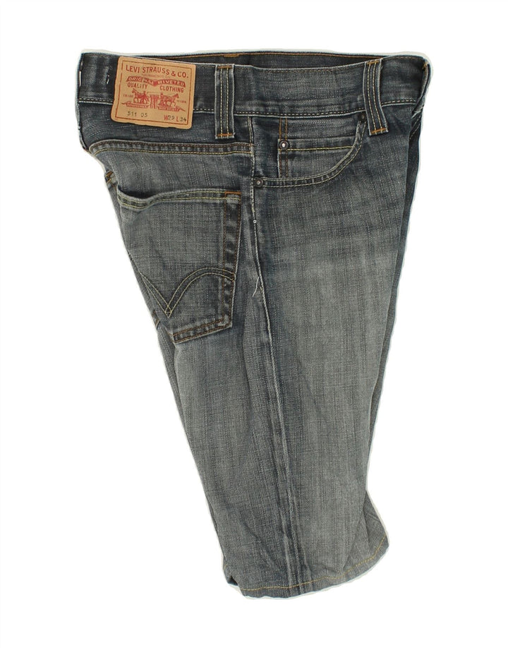 LEVI'S Womens 511 Slim Denim Shorts W29 Medium Blue Cotton | Vintage Levi's | Thrift | Second-Hand Levi's | Used Clothing | Messina Hembry 