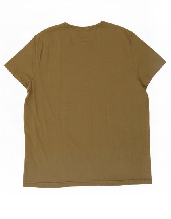 Tommy Hilfiger Mens Slim Fit Graphic T-Shirt Top 3XL Khaki Cotton