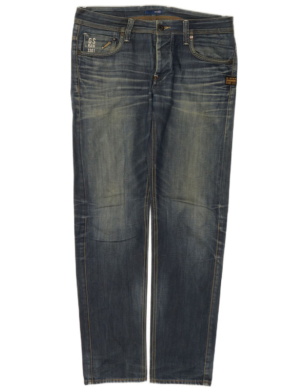 G-Star Mens Slim Jeans W32 L32 Blue Cotton