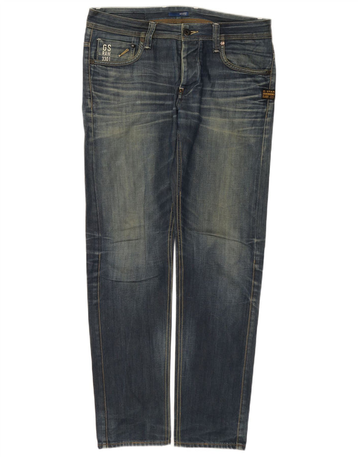 G-Star Mens Slim Jeans W32 L32 Blue Cotton