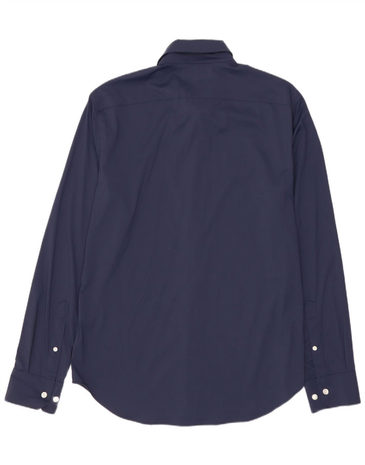 BONOBOS Mens Slim Fit Shirt Medium Navy Blue Nylon