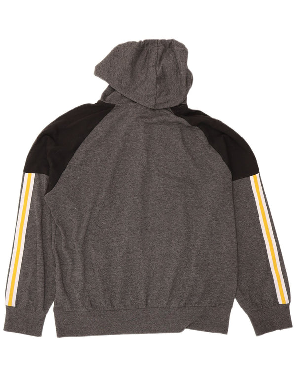 Lotto Mens Life's Zip Hoodie Sweater 2XL Grey Colourblock Polyester