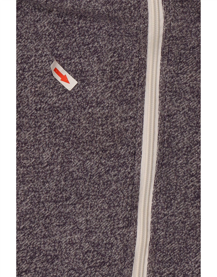 DC Mens Zip Hoodie Sweater Medium Grey Flecked Cotton