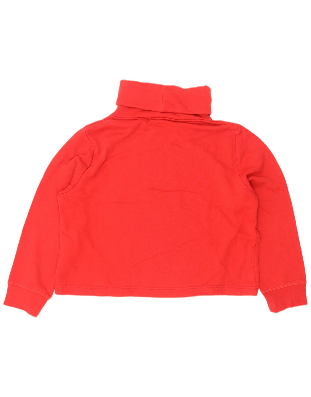 Zara Womens Oversized Crop Roll Neck Sweatshirt Jumper UK 18 XL Red