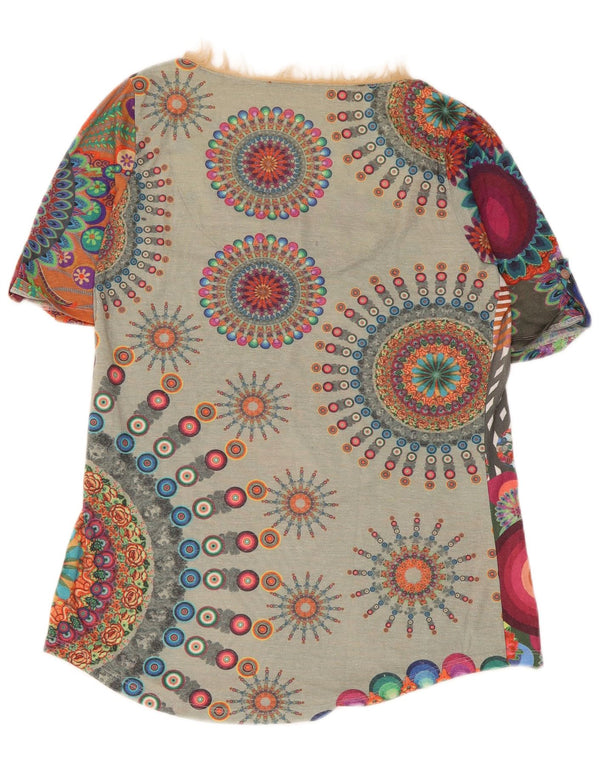 Desigual Womens Blouse Top UK 14 Large Multicoloured Floral