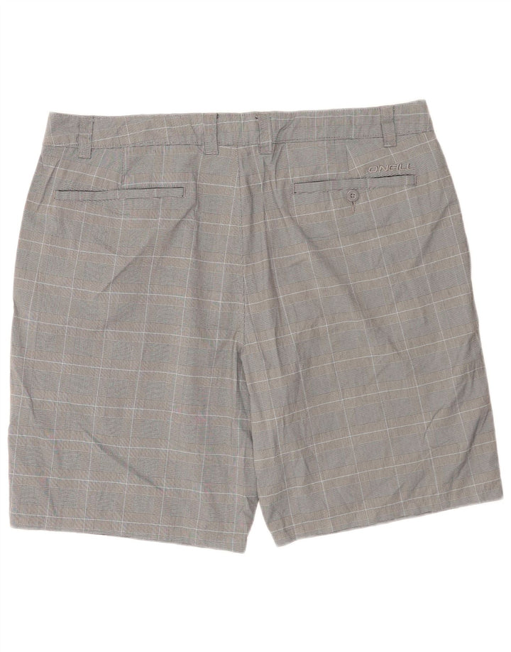 O'Neill Mens Chino Shorts W40 XL Grey Check Polyester