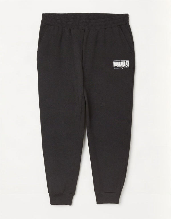 Puma Mens Graphic Tracksuit Trousers Joggers XL Grey Cotton