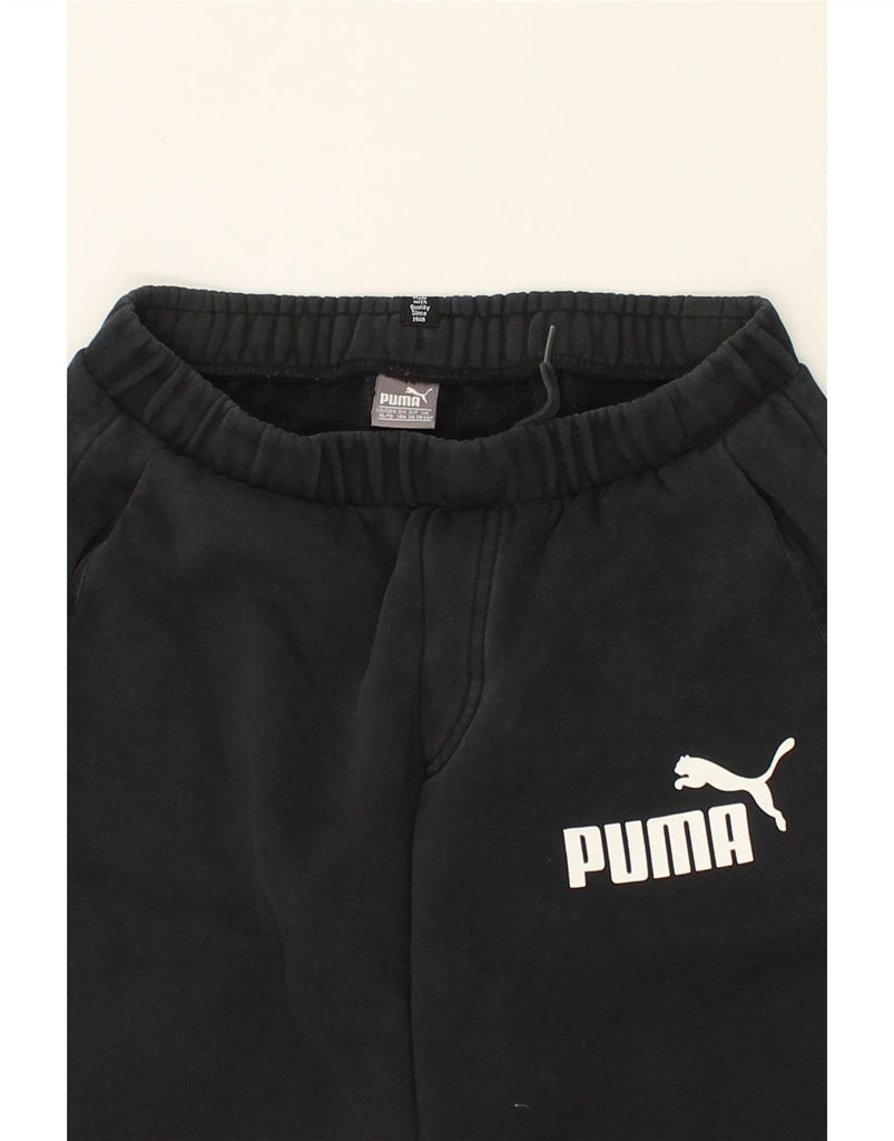 PUMA Boys Tracksuit Trousers Joggers 13-14 Years Black Cotton | Vintage Puma | Thrift | Second-Hand Puma | Used Clothing | Messina Hembry 