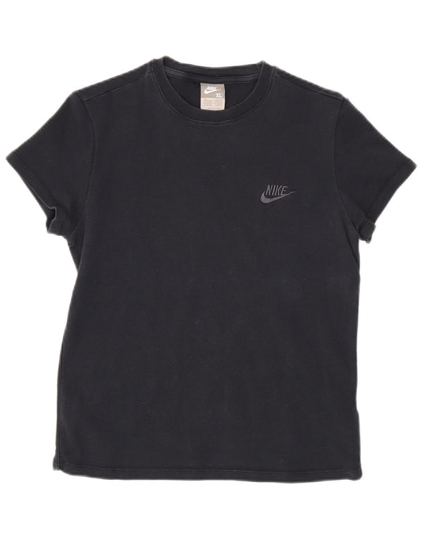 Nike Womens T-Shirt Top UK 16/18 XL Navy Blue Cotton