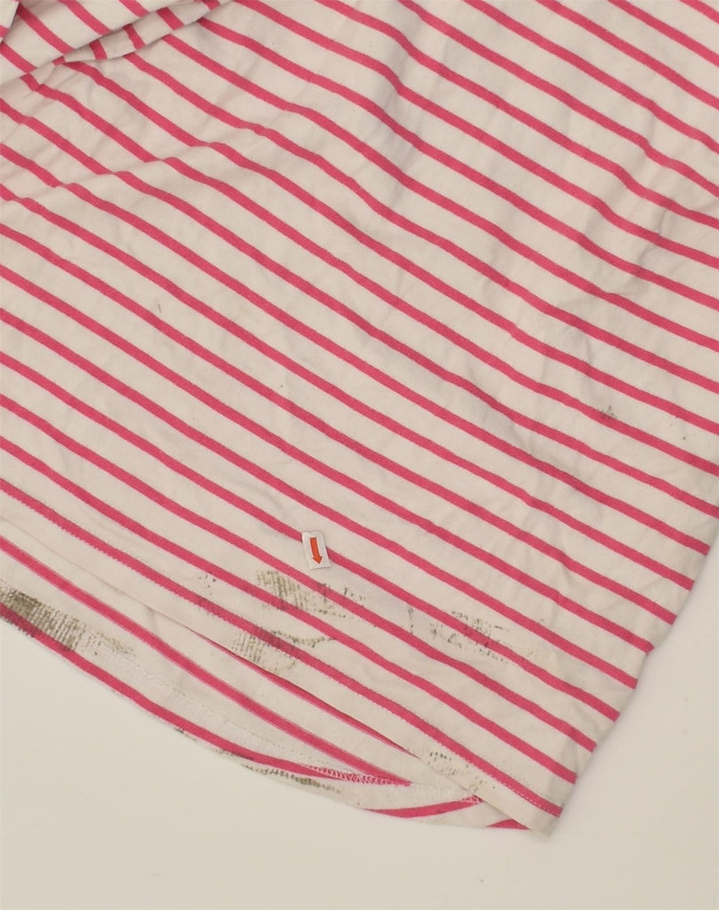 JOULES Womens Top 3/4 Sleeve UK 10 Small Pink Striped Cotton | Vintage Joules | Thrift | Second-Hand Joules | Used Clothing | Messina Hembry 