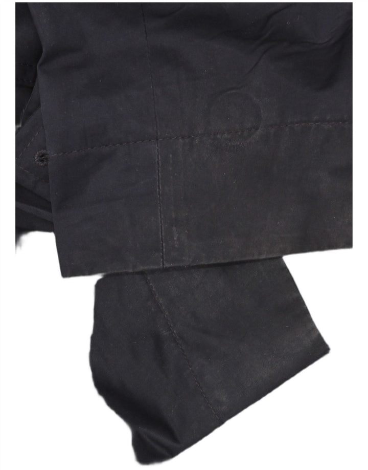 HUGO BOSS Mens Overcoat IT 56 3XL Navy Blue Polyester