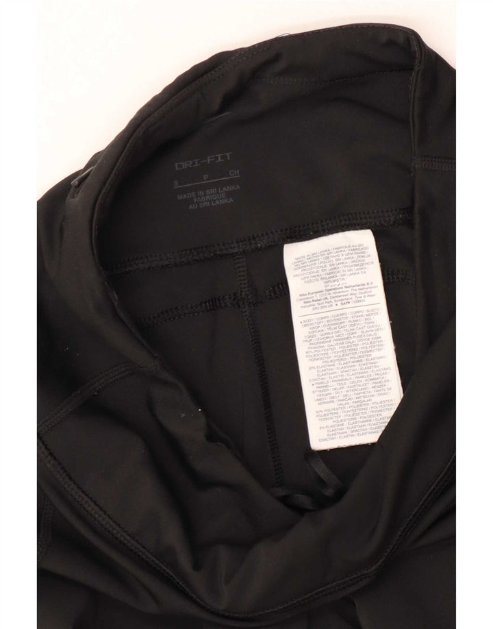 Nike Womens Dri Fit Capri Leggings UK 8 Small Black Polyester