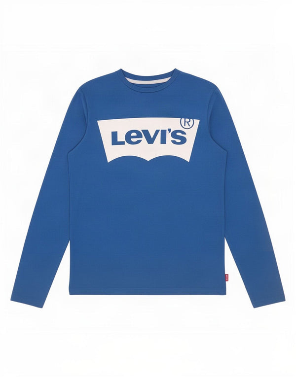 Levi's Boys Graphic Top Long Sleeve 13-14 Years Blue Cotton