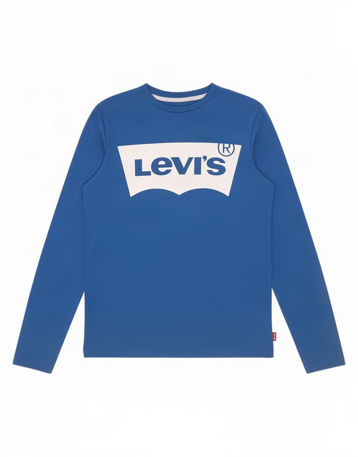 Levi's Boys Graphic Top Long Sleeve 13-14 Years Blue Cotton