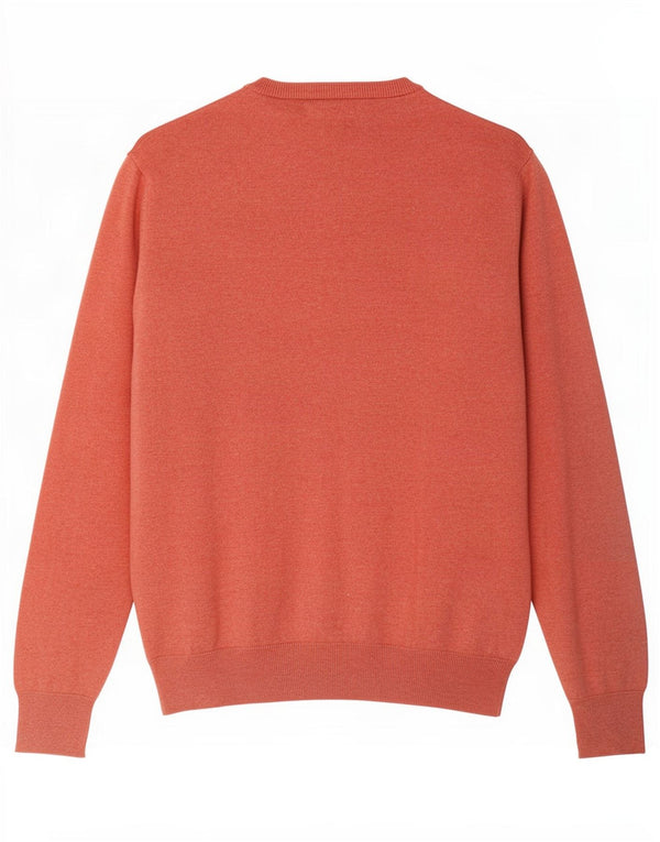 Marks & Spencer Mens Crew Neck Jumper Sweater Large Pink Cotton