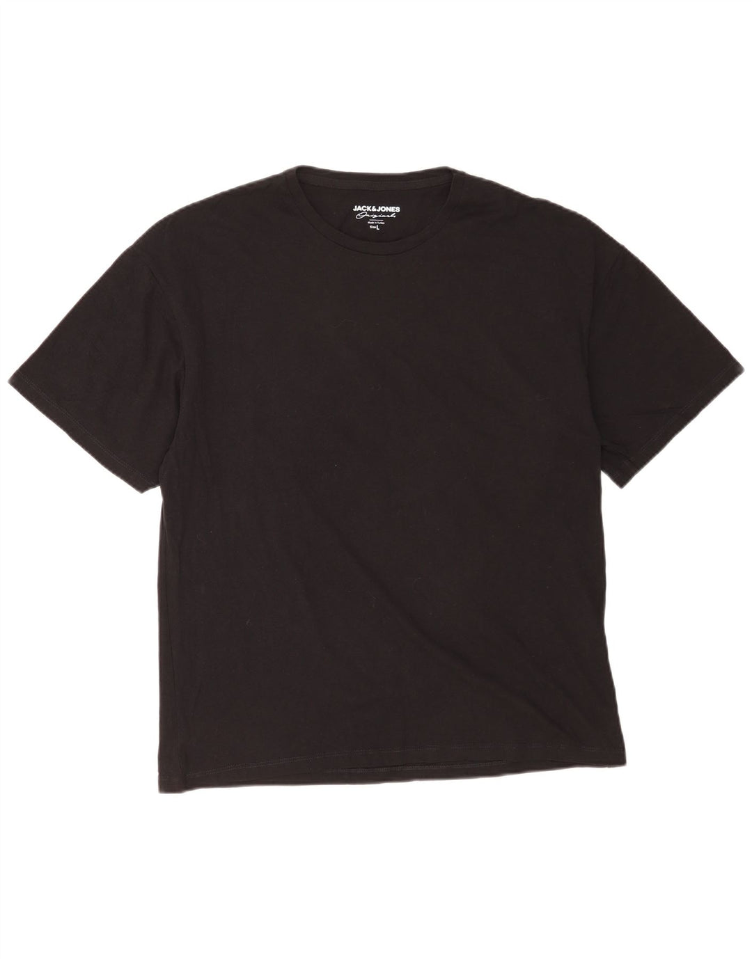Jack & Jones Mens Graphic T-Shirt Top Large Black