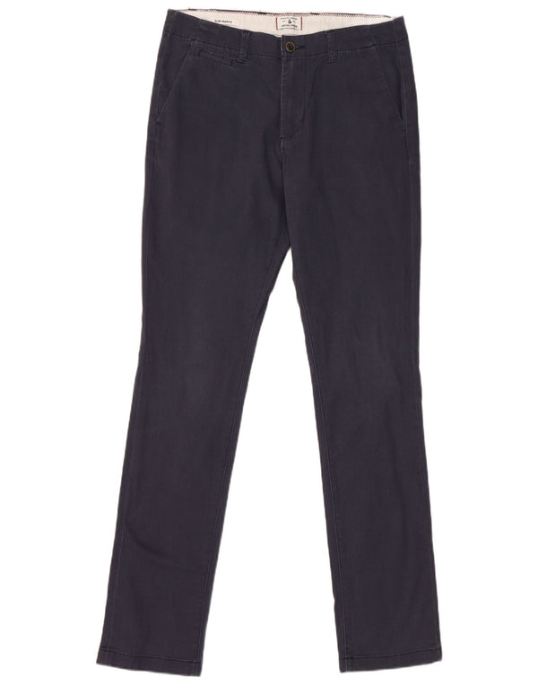 Jack & Jones Mens Marco Slim Chino Trousers W30 L34 Navy Blue Cotton