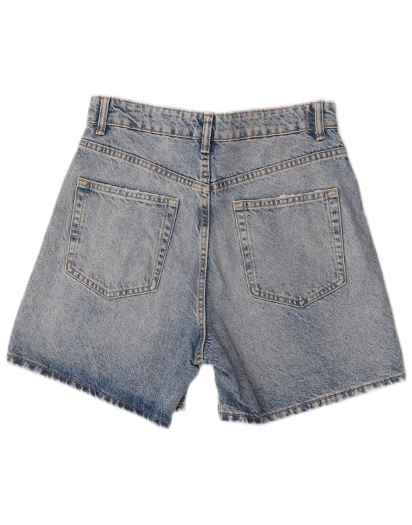 Zara Womens High Waist Denim Shorts EU 38 Small W28 Blue Cotton