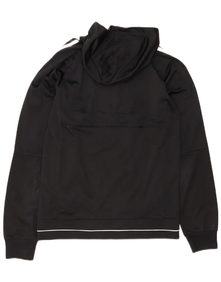 Adidas Mens Hooded Tracksuit Top Jacket Small Black Polyester