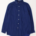 TOMMY HILFIGER Mens Regular Fit Shirt Size 16 Large Navy Blue Floral Vintage Tommy Hilfiger and Second-Hand Tommy Hilfiger from Messina Hembry 