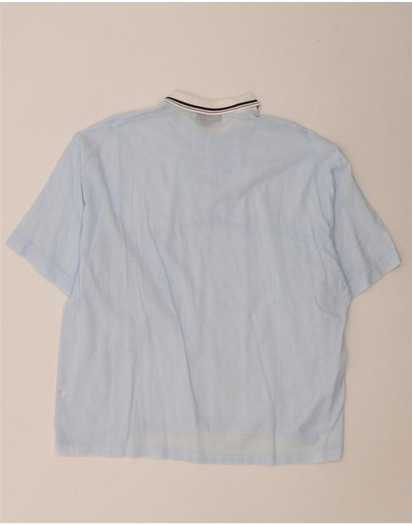 Rodrigo Mens Short Sleeve Pullover Shirt IT 52 Large Blue Cotton