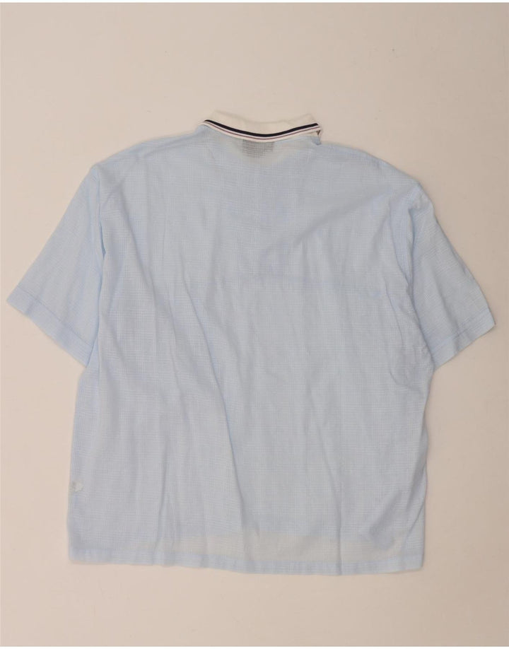 Rodrigo Mens Short Sleeve Pullover Shirt IT 52 Large Blue Cotton