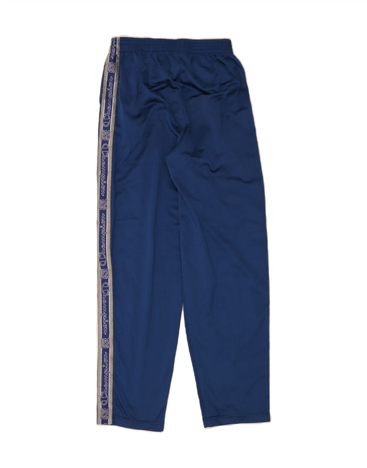CHAMPION Mens Graphic Tracksuit Trousers Medium  Navy Blue Polyester Vintage Champion and Second-Hand Champion from Messina Hembry 