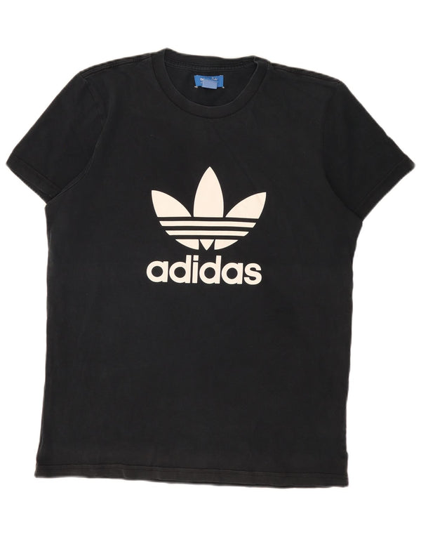 Adidas Mens Graphic T-Shirt Top Medium Black Cotton