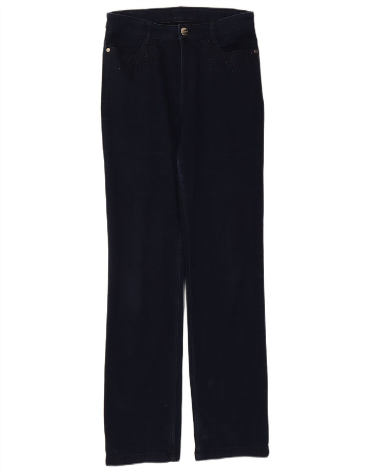 Marks & Spencer Womens Straight Jeans UK 10 Small W27 L30 Navy Blue