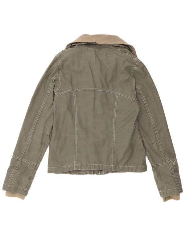 Bench Womens Utility Jacket UK 14 Medium Khaki Cotton
