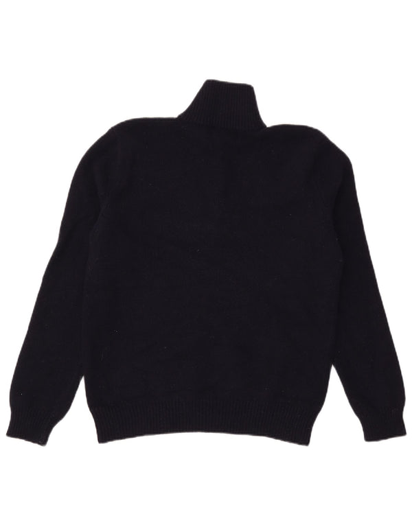 Polo Ralph Lauren Womens Zip Neck Jumper Sweater UK 10 Small Navy Blue