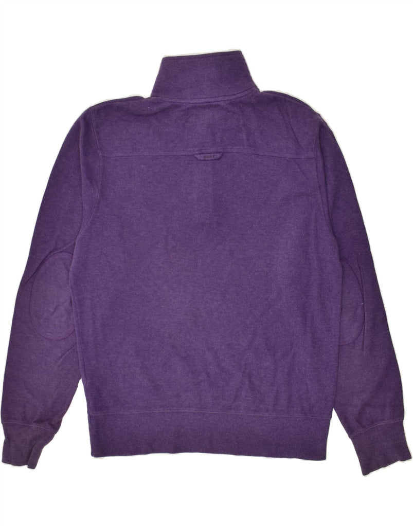 GANT Mens Button Neck Jumper Sweater Large Purple Cotton | Vintage Gant | Thrift | Second-Hand Gant | Used Clothing | Messina Hembry 