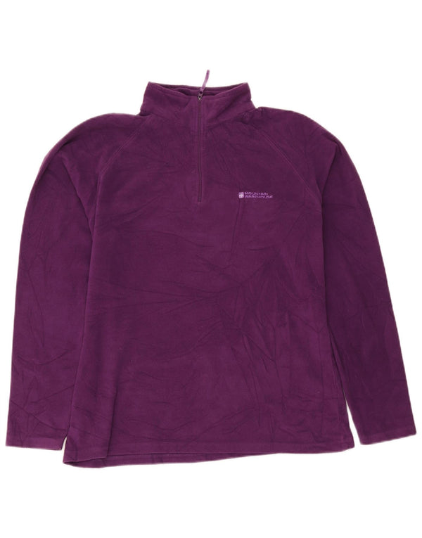 Mountain Warehouse Womens Zip Neck Fleece Jumper UK 14 Medium Maroon