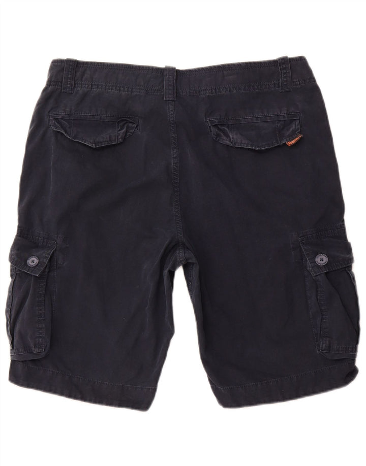 SUPERDRY Mens Cargo Shorts XL W38 Navy Blue Cotton