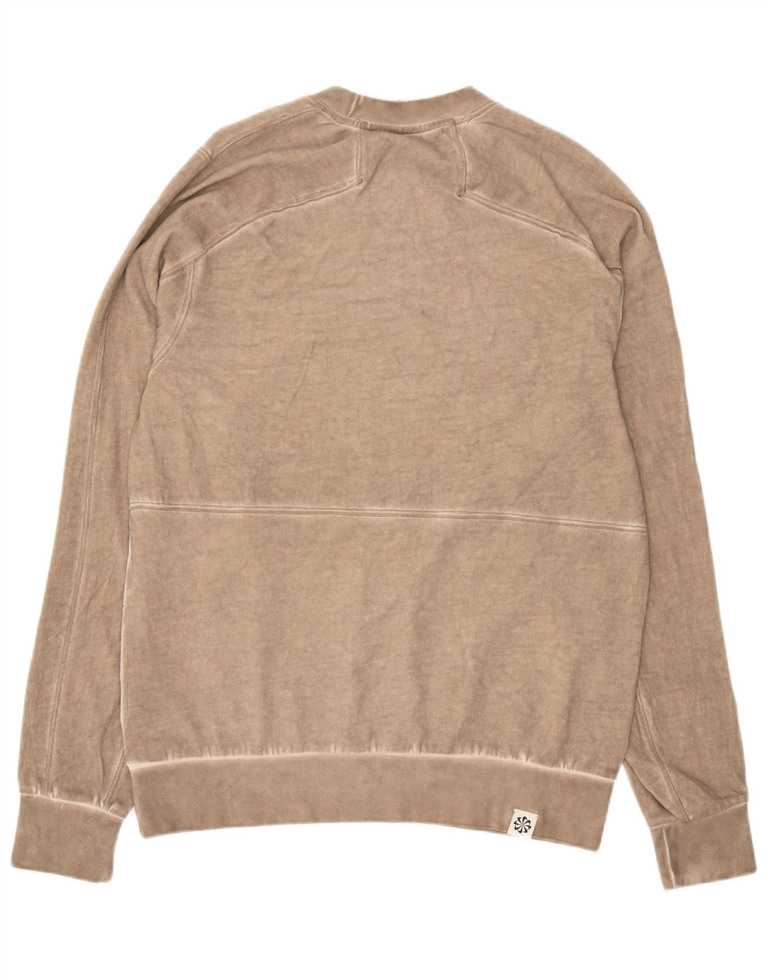 Nike Mens Graphic Sweatshirt Jumper Medium Beige Cotton