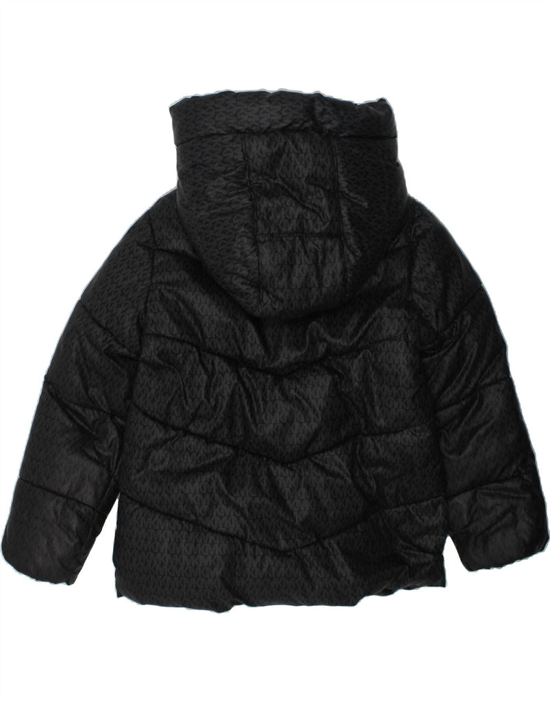 MICHAEL KORS Girls Hooded Padded Jacket 5-6 Years Black Polyester | Vintage Michael Kors | Thrift | Second-Hand Michael Kors | Used Clothing | Messina Hembry 