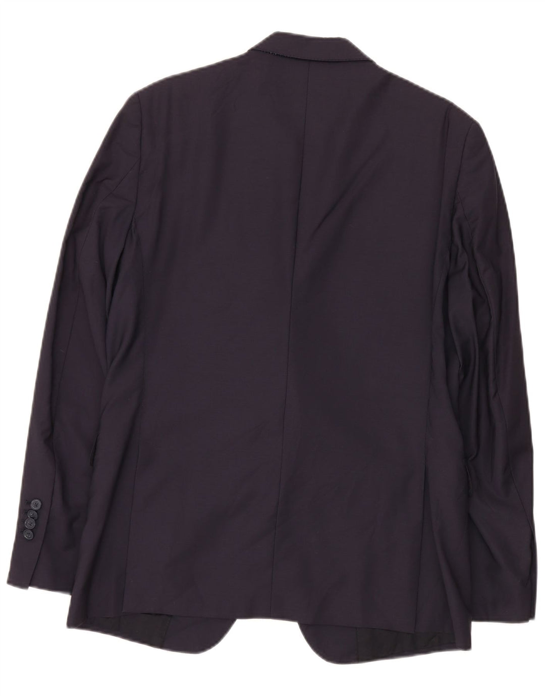 Massimo Dutti Mens 2 Button Blazer Jacket EU 52 Large Navy Blue Wool