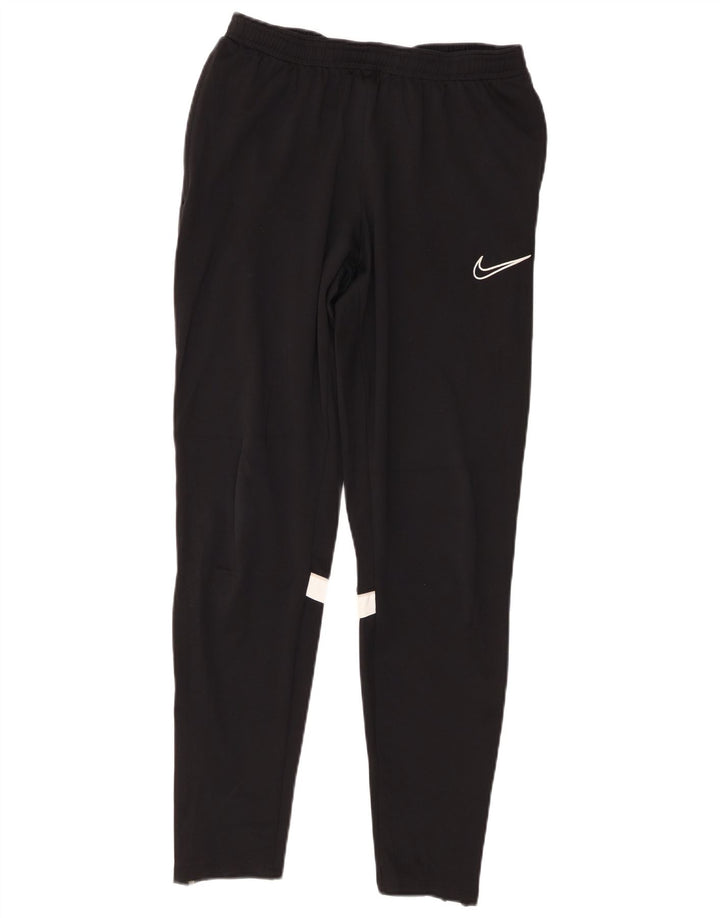 NIKE Mens Dri Fit Tracksuit Trousers Medium  Black Colourblock Polyester
