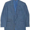 Pal Zileri Mens 2 Button Blazer Jacket IT 52 XL Blue Herringbone Wool